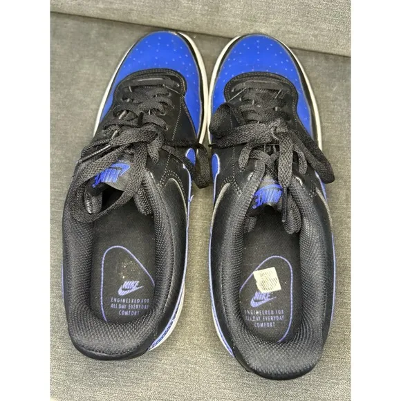 Size 12 - Nike Court Vision Low Black Game Royal Blue  (DM8681-001) EUC