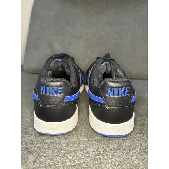 Size 12 - Nike Court Vision Low Black Game Royal Blue  (DM8681-001) EUC