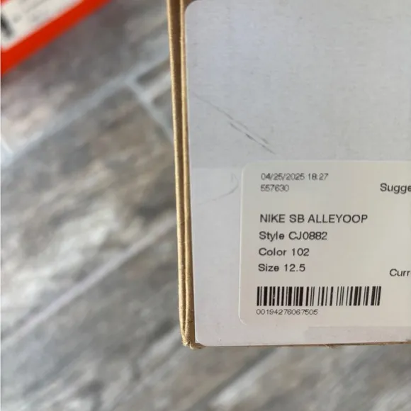 Size 12.5 - Nike Alleyoop SB White University Red