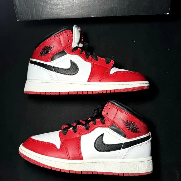 Size 4.5 - Nike Air Jordan 1 Mid GS Chicago 2020 Men's Sneakers