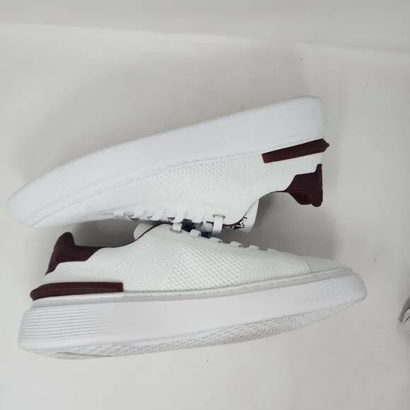 Skechers Mark Nason Shoes Mens 11 White Knit Logo Casual Sneakers Lace Up Gym
