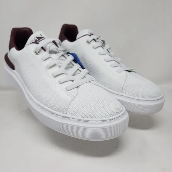 Skechers Mark Nason Shoes Mens 11 White Knit Logo Casual Sneakers Lace Up Gym