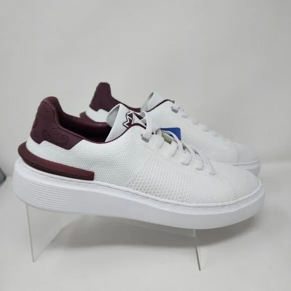 Skechers Mark Nason Shoes Mens 11 White Knit Logo Casual Sneakers Lace Up Gym