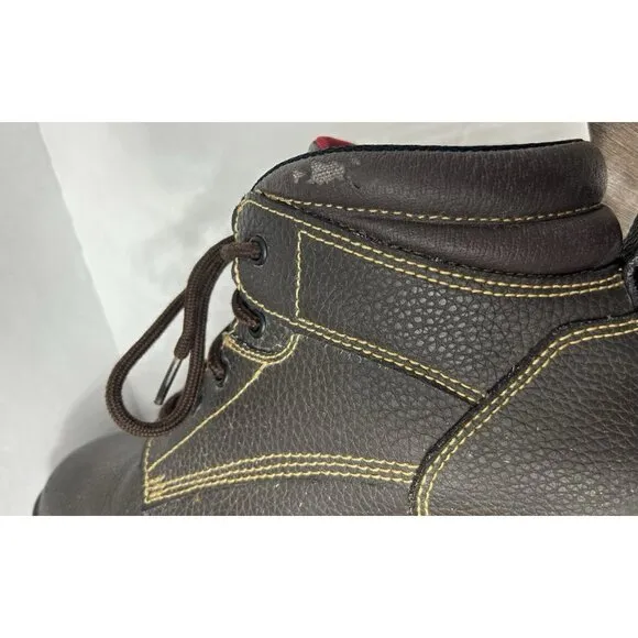 Skechers Men's 10 Steel Toe Work boots Burgin-Tarlac Brown Leather Industrial