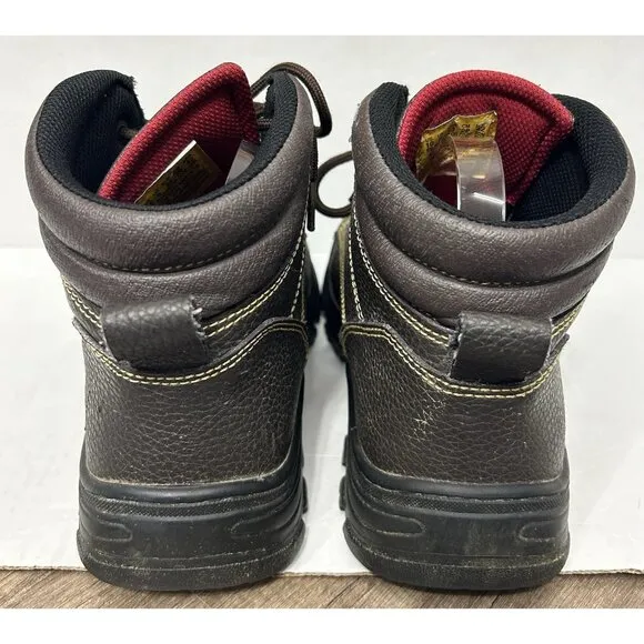 Skechers Men's 10 Steel Toe Work boots Burgin-Tarlac Brown Leather Industrial