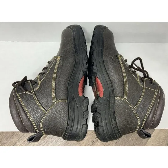 Skechers Men's 10 Steel Toe Work boots Burgin-Tarlac Brown Leather Industrial