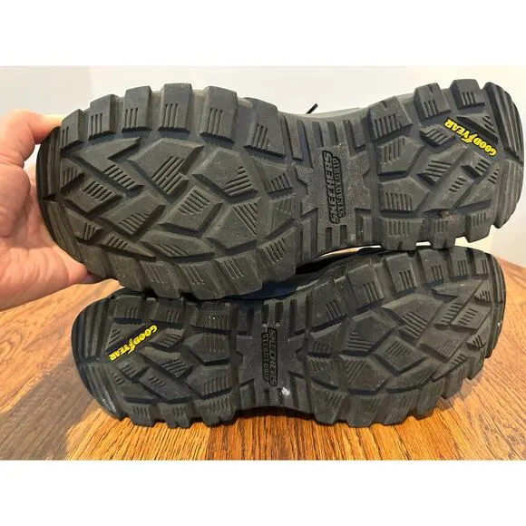 Skechers Men's Tarver Arch Fit Waterproof Composite Toe Work Boots Black Sz 10.5
