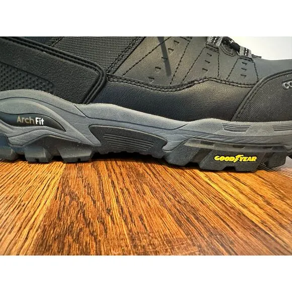 Skechers Men's Tarver Arch Fit Waterproof Composite Toe Work Boots Black Sz 10.5