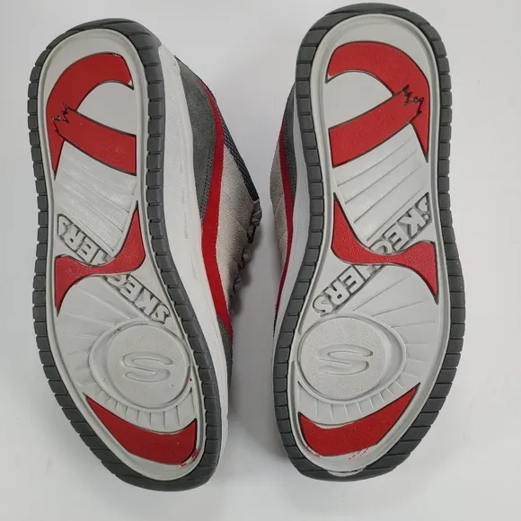 Skechers Sport Gray and Red Skate Shoes