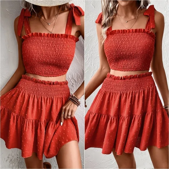 Smocked Tank &amp; Skirt Set