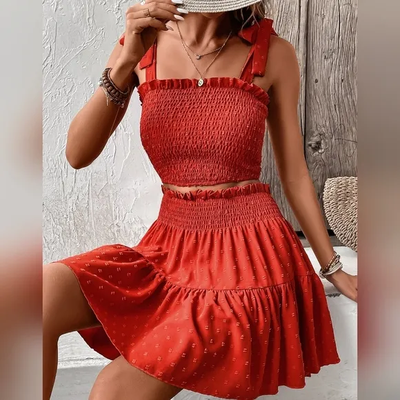 Smocked Tank &amp; Skirt Set