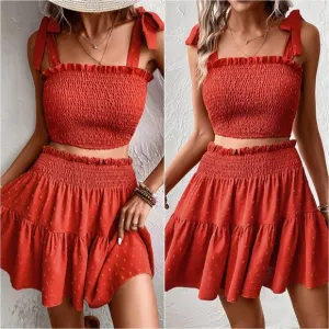Smocked Tank &amp; Skirt Set