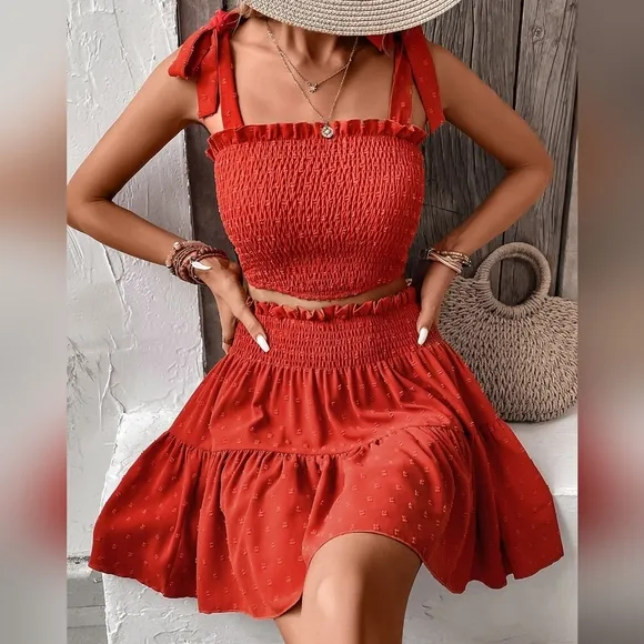 Smocked Tank &amp; Skirt Set