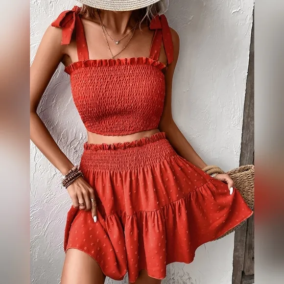 Smocked Tank &amp; Skirt Set
