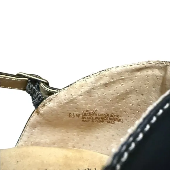 Softspots Tatianna Black Strappy Wedge Sandals 8.5W