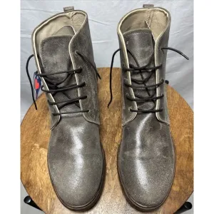 Soldini Mens Leather Ankle Lace Up Leather Boots Taupe Tan Made In Italy EU 44
