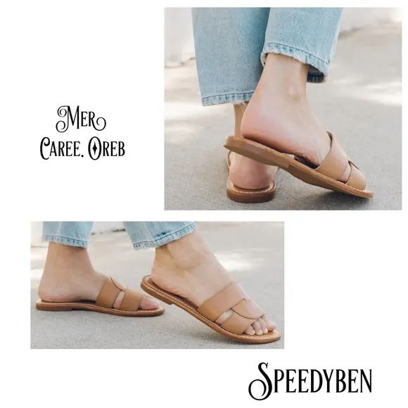 Soludos Shea Interlocking Sandals Camel Size 6 NIB