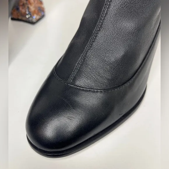 Sophia Webster Stella Black Leather Embellished Ankle Boots Womens Size 39.5/8