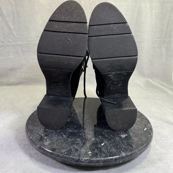 Sorel Blake Lace-Up Leather &amp; Felt Platform Ankle Boots Women's Size 10.5 US