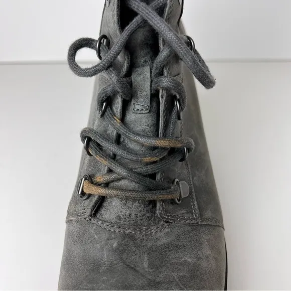 Sorel Boots Women's 10 Joan Uptown Wedge Bootie Ankle Gray Lace Up Walking
