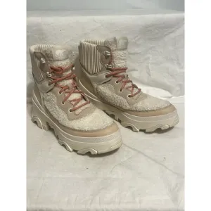 SOREL Brex™ Boot Women's Cozy Lace Waterproof Nova Sand Sea Salt Size 8.5