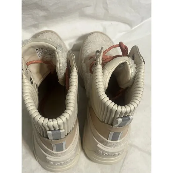 SOREL Brex™ Boot Women's Cozy Lace Waterproof Nova Sand Sea Salt Size 8.5