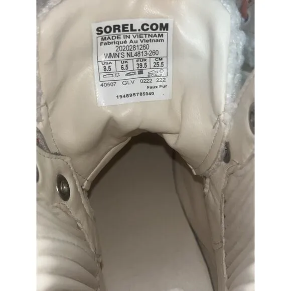 SOREL Brex™ Boot Women's Cozy Lace Waterproof Nova Sand Sea Salt Size 8.5