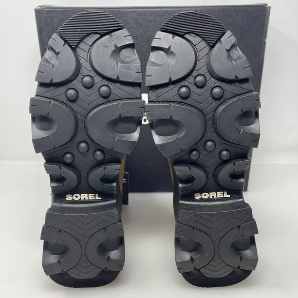 Sorel Brex Lace-Up Boots in Tawny Buff and Black Size‎ 9 M Retail $200 NEW