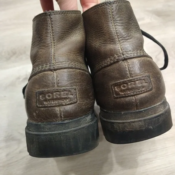 Sorel Brown Leather Waterproof Boots. Size 11.5