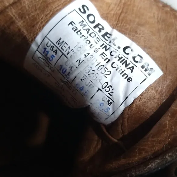 Sorel Brown Leather Waterproof Boots. Size 11.5