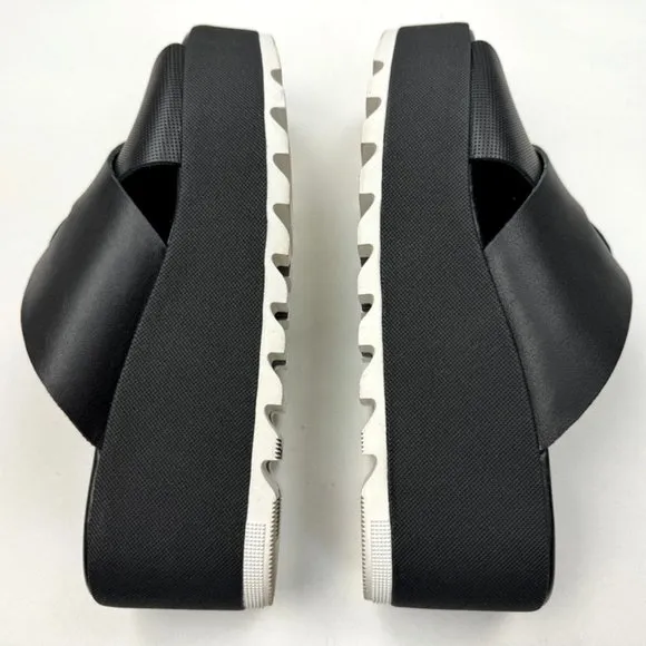 Sorel Cameron Flatform Mule Sandals Women‎ 7.5 EUC Comfortable Open Toe Black