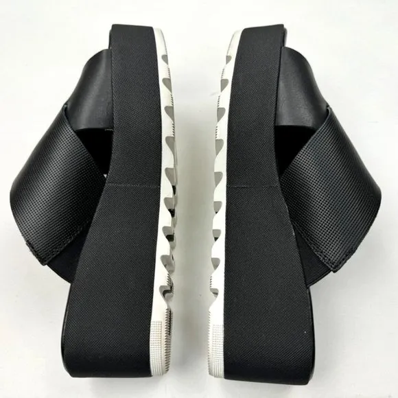 Sorel Cameron Flatform Mule Sandals Women‎ 7.5 EUC Comfortable Open Toe Black