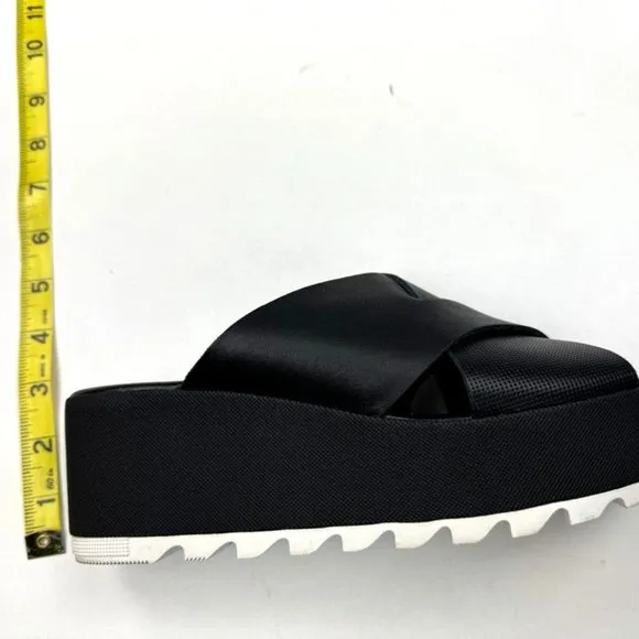 Sorel Cameron Flatform Mule Sandals Women‎ 7.5 EUC Comfortable Open Toe Black