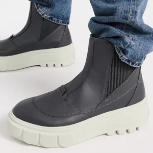 Sorel Caribou X Chelsea Boots Leather Booties Waterproof Jet Pixel Size 10 NEW