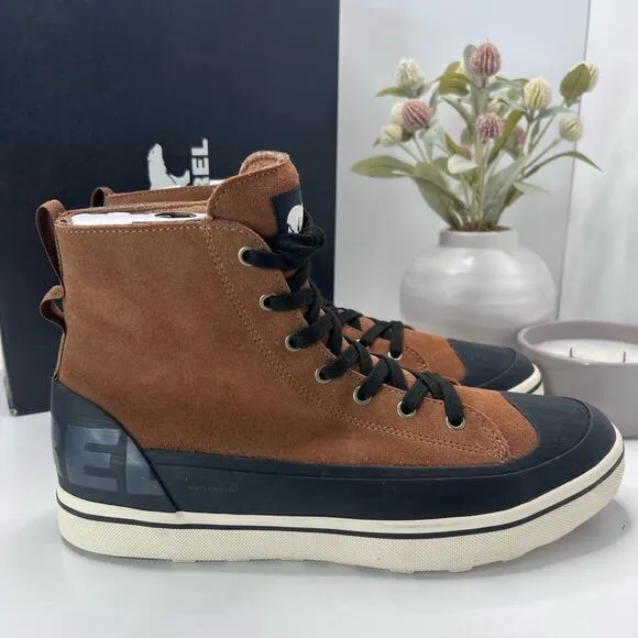 Sorel Cheyanne Metro II Sneak Waterproof Boots Velvet Tan/Black Men's US 11.5