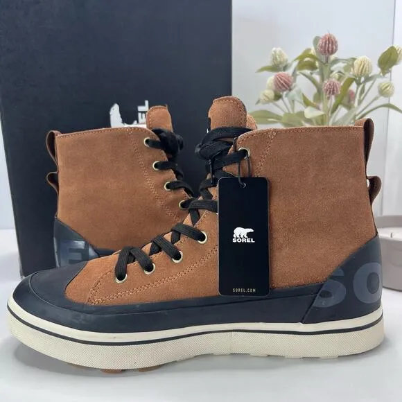 Sorel Cheyanne Metro II Sneak Waterproof Boots Velvet Tan/Black Men's US 11.5