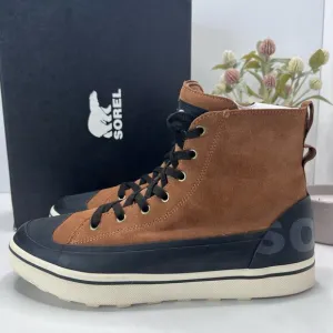 Sorel Cheyanne Metro II Sneak Waterproof Boots Velvet Tan/Black Men's US 11.5