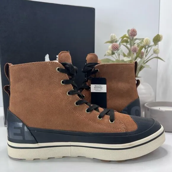 Sorel Cheyanne Metro II Sneak Waterproof Boots Velvet Tan/Black Men's US 11.5