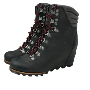 Sorel Conquest Wedge Boots Womens SZ 7.5 Black Hiking Comfort Outdoor Waterproof