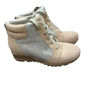 Sorel Evie Ankle Lace Boots - Ceramic Natural
