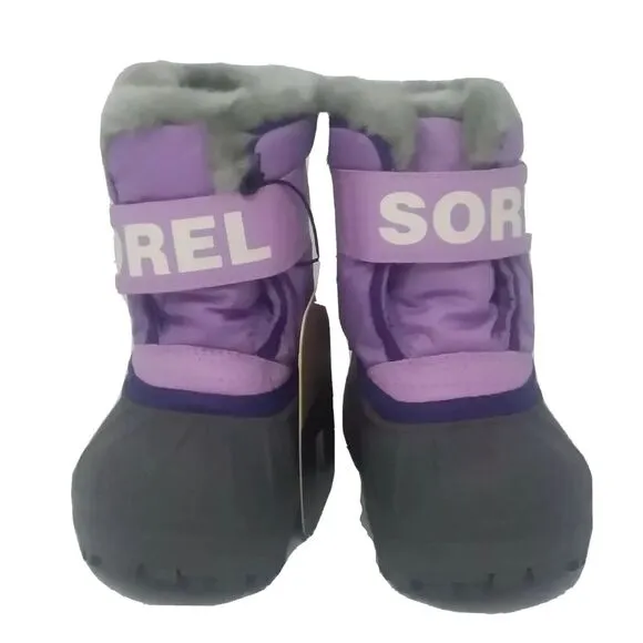 Sorel Girls size 4 Waterproof Felt Lined Snow Boots Purple Grey NV1805-582 NEW