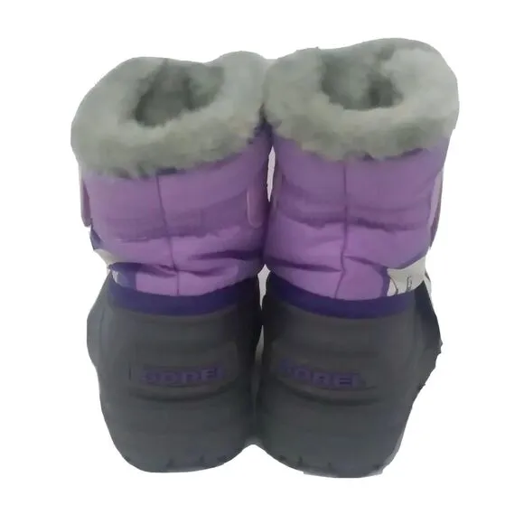 Sorel Girls size 4 Waterproof Felt Lined Snow Boots Purple Grey NV1805-582 NEW