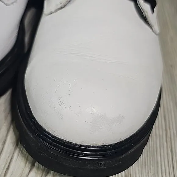 Sorel Lennox Lace Up White Waterproof Leather Combat Boots Womens Size 10