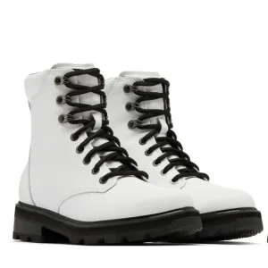 Sorel‎ Lennox Waterproof Lace-Up Boots White and Black Size 9 New Retail $190