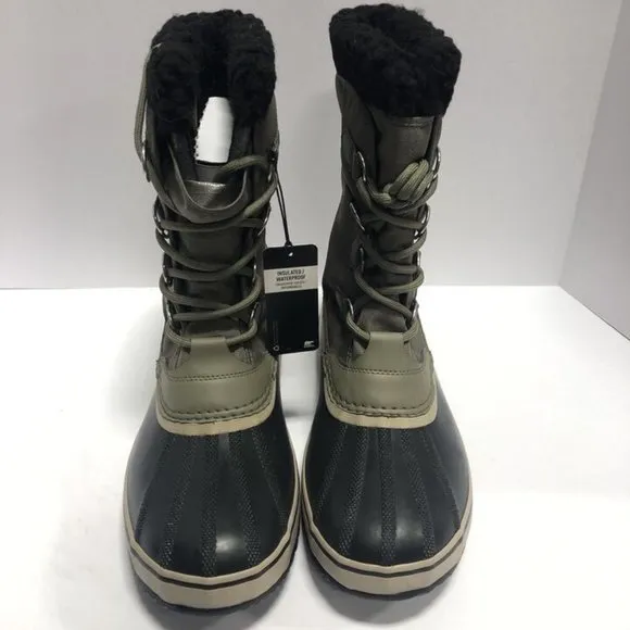 Sorel Men’s 1964 Pac Nylon Waterproof Winter Boots Dark Moss, Size 10 M