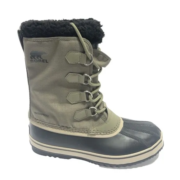 Sorel Men’s 1964 Pac Nylon Waterproof Winter Boots Dark Moss, Size 10 M
