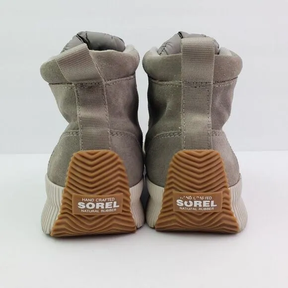 Sorel Out N About Plus Womens Size 8 Gray Suede Waterproof Winter Ankle Boots