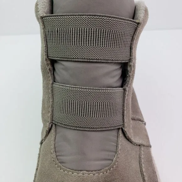 Sorel Out N About Plus Womens Size 8 Gray Suede Waterproof Winter Ankle Boots