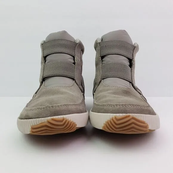 Sorel Out N About Plus Womens Size 8 Gray Suede Waterproof Winter Ankle Boots