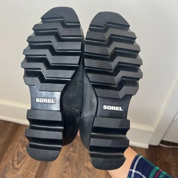 Sorel Quarry/Black Woman’s Joan of Arctic Leather Waterproof Wedge III Zip Boots